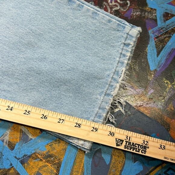 Y2K BCC Blues Distressed Light Wash Jeans - Men’s 36x30 - Camo-Lined Rips - Picture 13 of 13